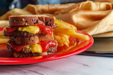 Sliced Bread Hamburger Sliders