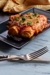 Italian American Stuffed Manicotti