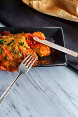 Italian American Stuffed Manicotti