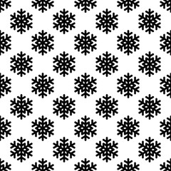 Seamless pattern of snowflakes. Christmas or winter theme vector background