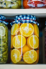 Traditional Turkish pickles of various fruits and vegetables