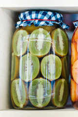 Traditional Turkish pickles of various fruits and vegetables