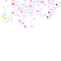 Social media marketing, Communication concept.