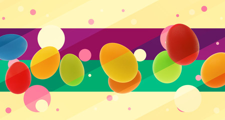 Easter eggs colorful dots spots background 3d-illustration texture