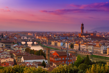 Fototapeta premium Florence View at sunset