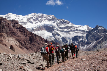 mount Aconcagua. highest pik of south America