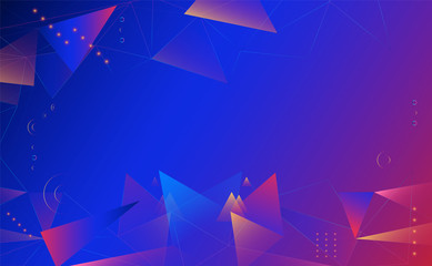  abstract blue and purple  background with texture triangles shapes in fun geometric pattern, in modern design