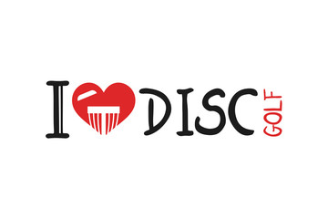 I love disc golf symbol