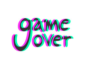 game over visual effect