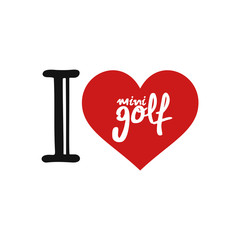 I love mini golf symbol