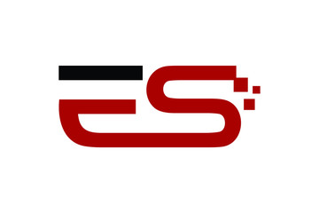 letter E and S concepts ready to use, ES icon, creative initials letter symbol