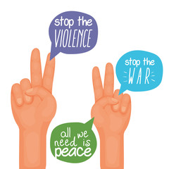 Hand sign of human rights concept vector design