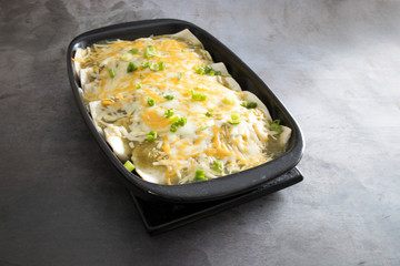 Salsa Verde Black Bean Enchiladas