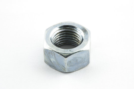 crome nut on white background