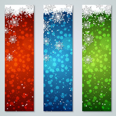 Christmas and New Year colorful luxury vector banners templates collection
