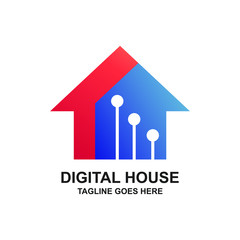 House and Arrow Technology Logo Design