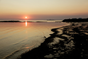 Fototapeta na wymiar Sunset in Cádiz Spain - Puesta del sol en Cádiz España