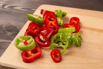 chopped peppers