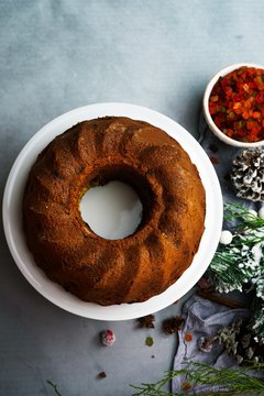 Homemade Holiday Fruit Cake/ X'mas Bundt Cake