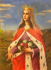 Foto op Canvas REGGIO EMILIA, ITALY - APRIL 12, 2018: The painting of St. Elizabeth of Hungary in church Chiesa dei Cappuchini by Marin  Janchini (1924). © Renáta Sedmáková