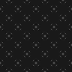 Black and gray vector minimalist background. Simple geometric seamless pattern