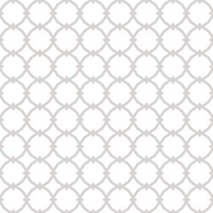 Fototapeta premium Subtle ornamental seamless pattern with geometric tiles, carved grid, lattice