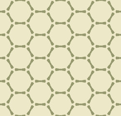Green vector abstract geometric seamless pattern with grid, mesh, net, cells