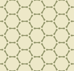 Green vector abstract geometric seamless pattern with grid, mesh, net, cells