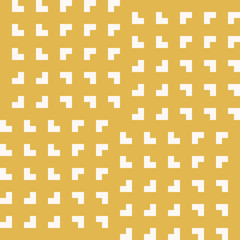 Yellow minimalist geometric seamless pattern with small squares, grid, net