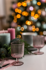 christmas holiday table setting