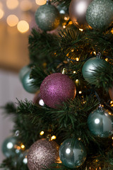 christmas tree and decorations