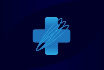 Cross health medical logo vector template