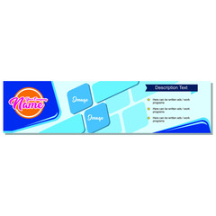 banners blue vector or business card template