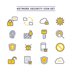 NETWORK SECURITY ICON SET