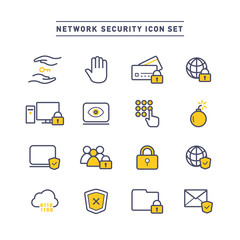 NETWORK SECURITY ICON SET