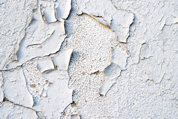 Peeling wallpaper. Old painting wall texture, flakes pattern bac