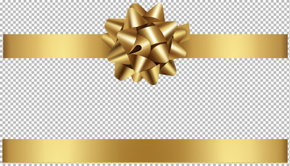 christmas gold bow and ribbon 