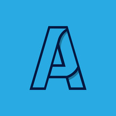 Initial letter A minimalist logo template for company or busines