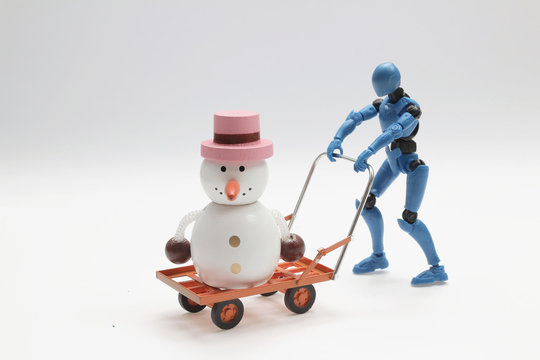 igure body is moving the object for christmas