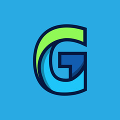 Initial letter G modern logo template for company or business brand