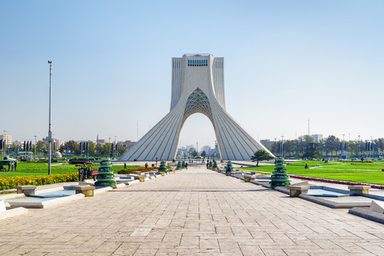 Scenic view of the Azadi Tower (Freedom Tower), Tehran, Iran