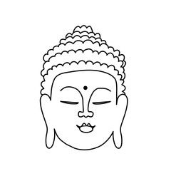 Buddha head line drawing