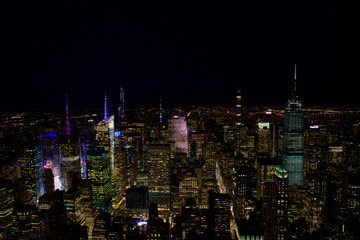 Fototapeta na wymiar Midtown Manhattan Nachts