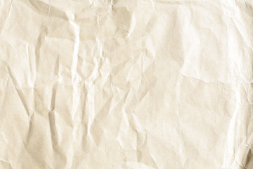 crumpled old brown kraft background paper texture