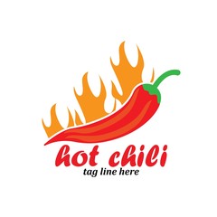 Red Hot Chili logo designs concept vector, Spicy Pepper logo designs template