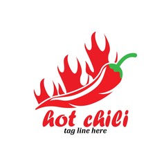 Red Hot Chili logo designs concept vector, Spicy Pepper logo designs template