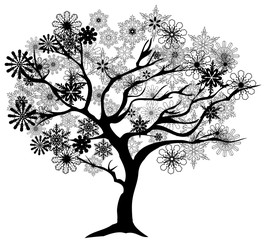 Vector Winter Tree