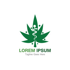 Cannabis leaf template vector illustration icon design