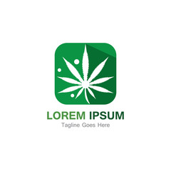 Cannabis leaf template vector illustration icon design