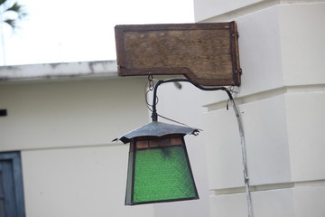 ancient antique lamps in the building